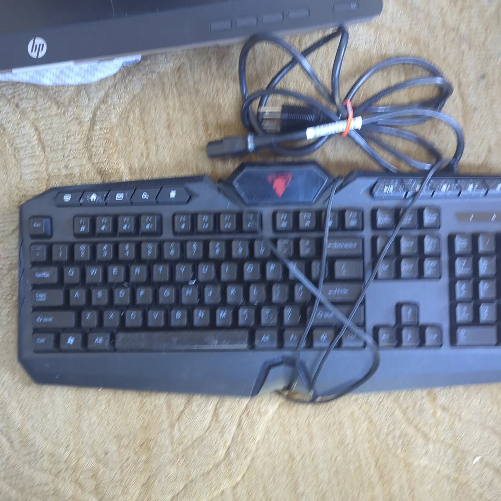 HP Black Desktop Computer Set